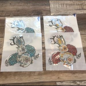 Day of the Dead Bunny Rhinestone Appliques Lot Craft Sewing
